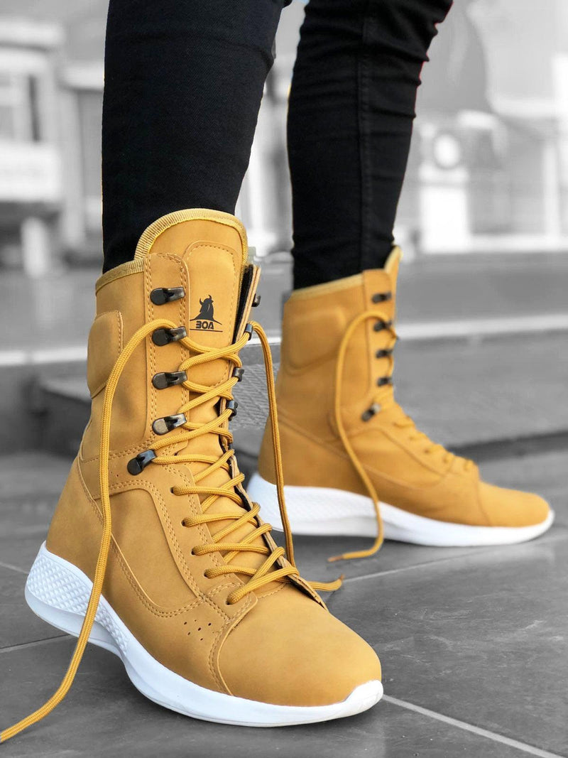 BA0600 Lace-up Camel Yellow Boxer Unisex Sport Mail Boot - STREET MODE ™