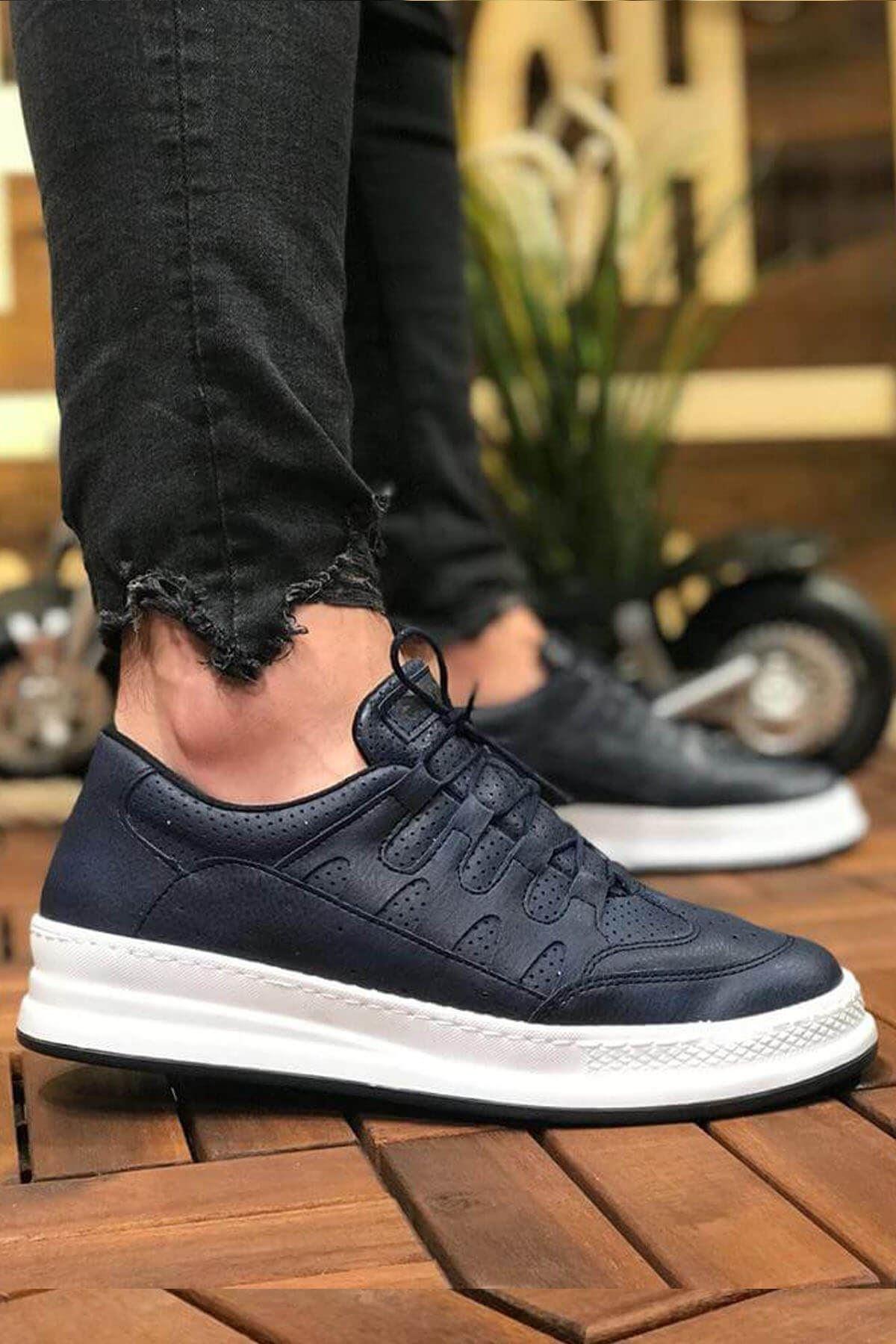 CH040 Men's Unisex Orthopedics Navy Blue-White Sole Casual Sneaker Sports Shoes - STREET MODE ™