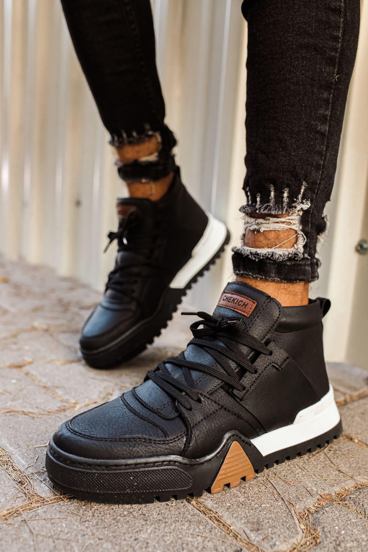 CH057 SBT Men's Sneaker Boots BLACK / BLACK - STREET MODE ™
