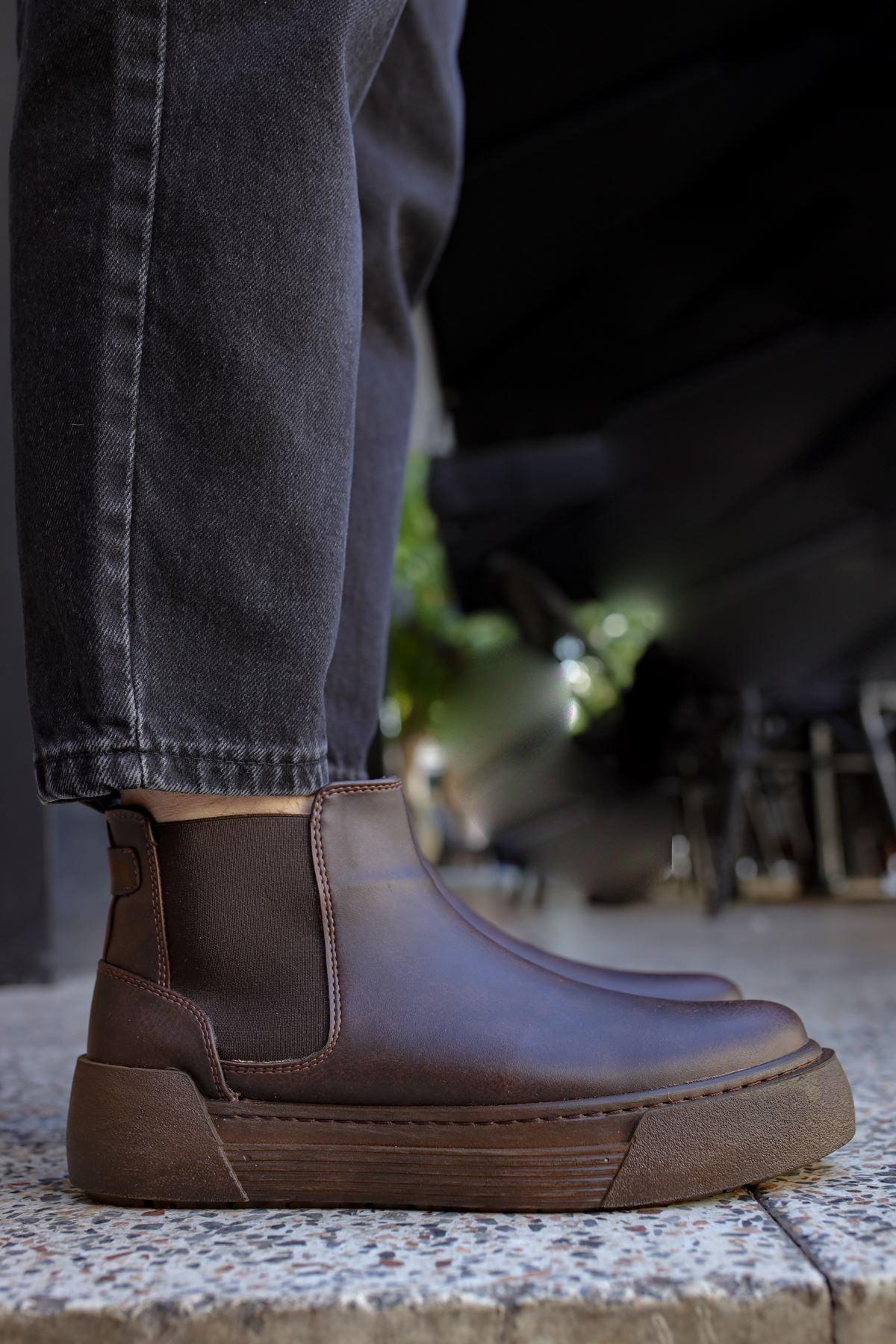 CH069 Men's Boots BROWN - STREET MODE ™