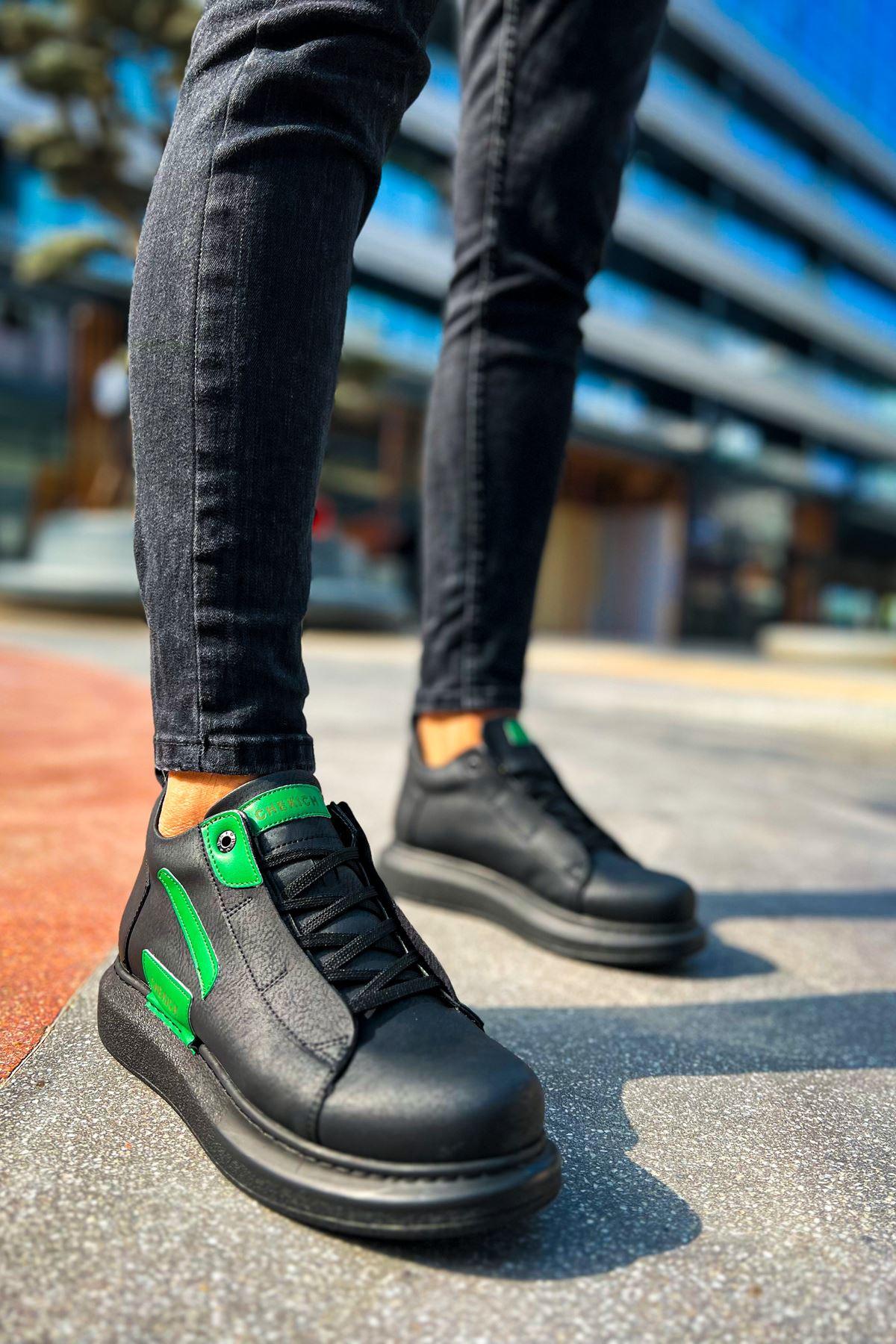 CH131 GST Frogner Men's Boots BLACK / GREEN - STREET MODE ™