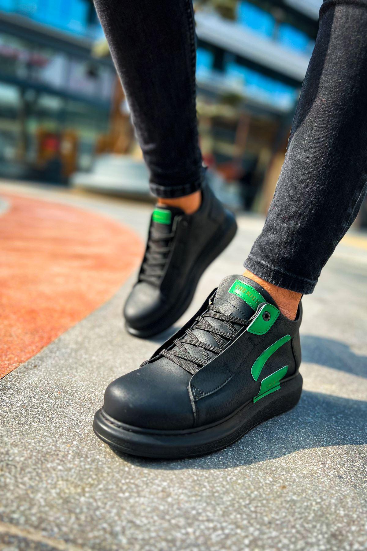 CH131 GST Frogner Men's Boots BLACK / GREEN - STREET MODE ™