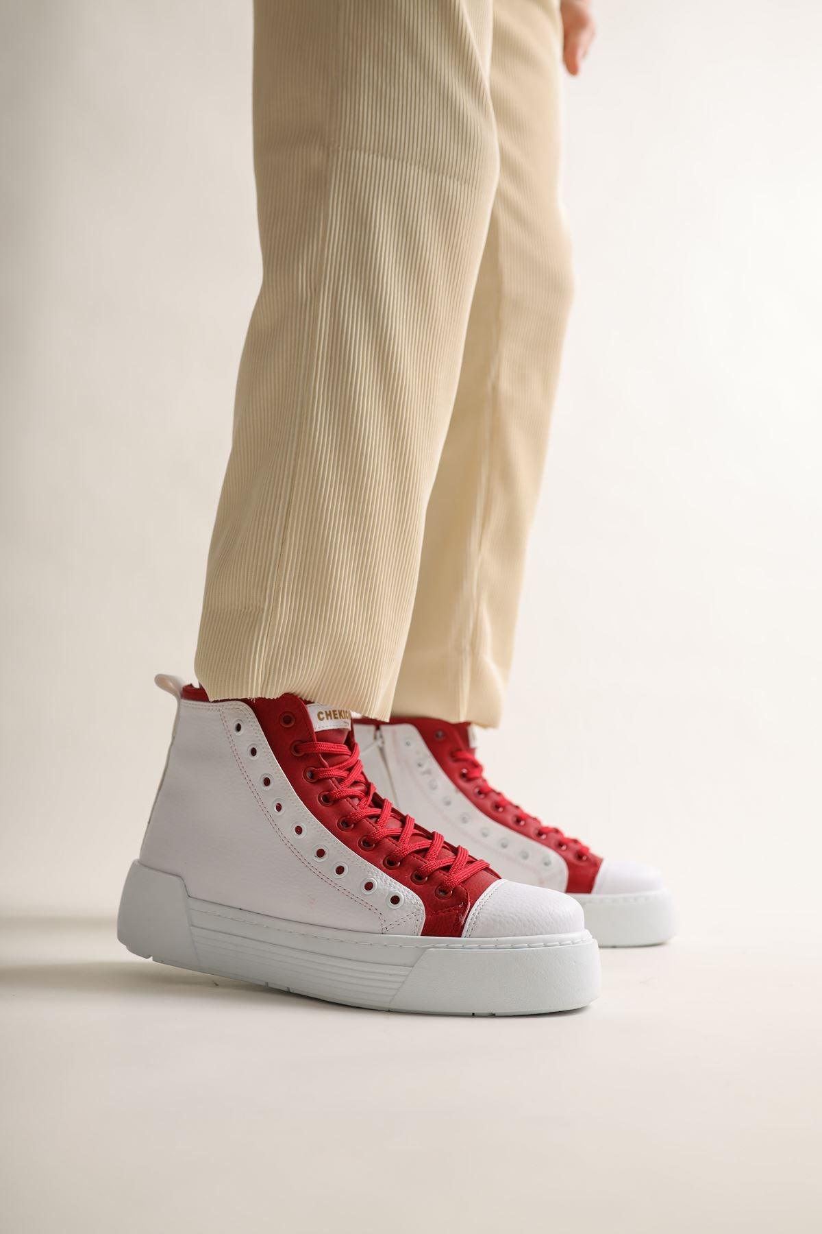 CH167 BT Men's Boots WHITE / RED - STREET MODE ™