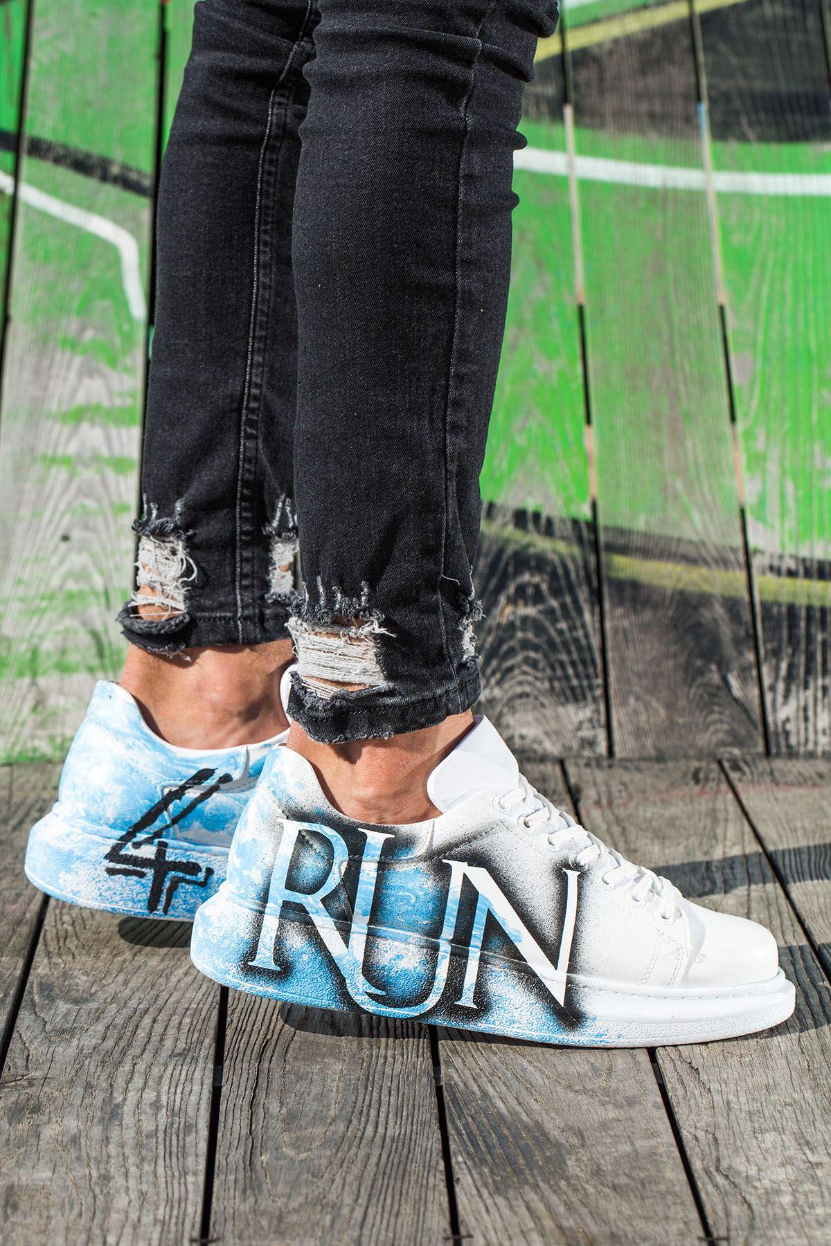 CH254 BT Men's Unisex Sneakers Shoes 418 Blue RUN - STREET MODE ™
