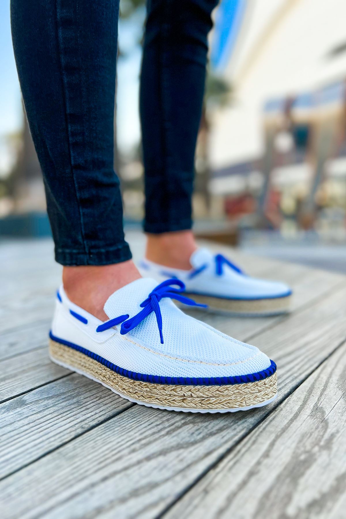 CH311 Espadril Men's sneakers Shoes WHITE / SAX BLUE - STREET MODE ™