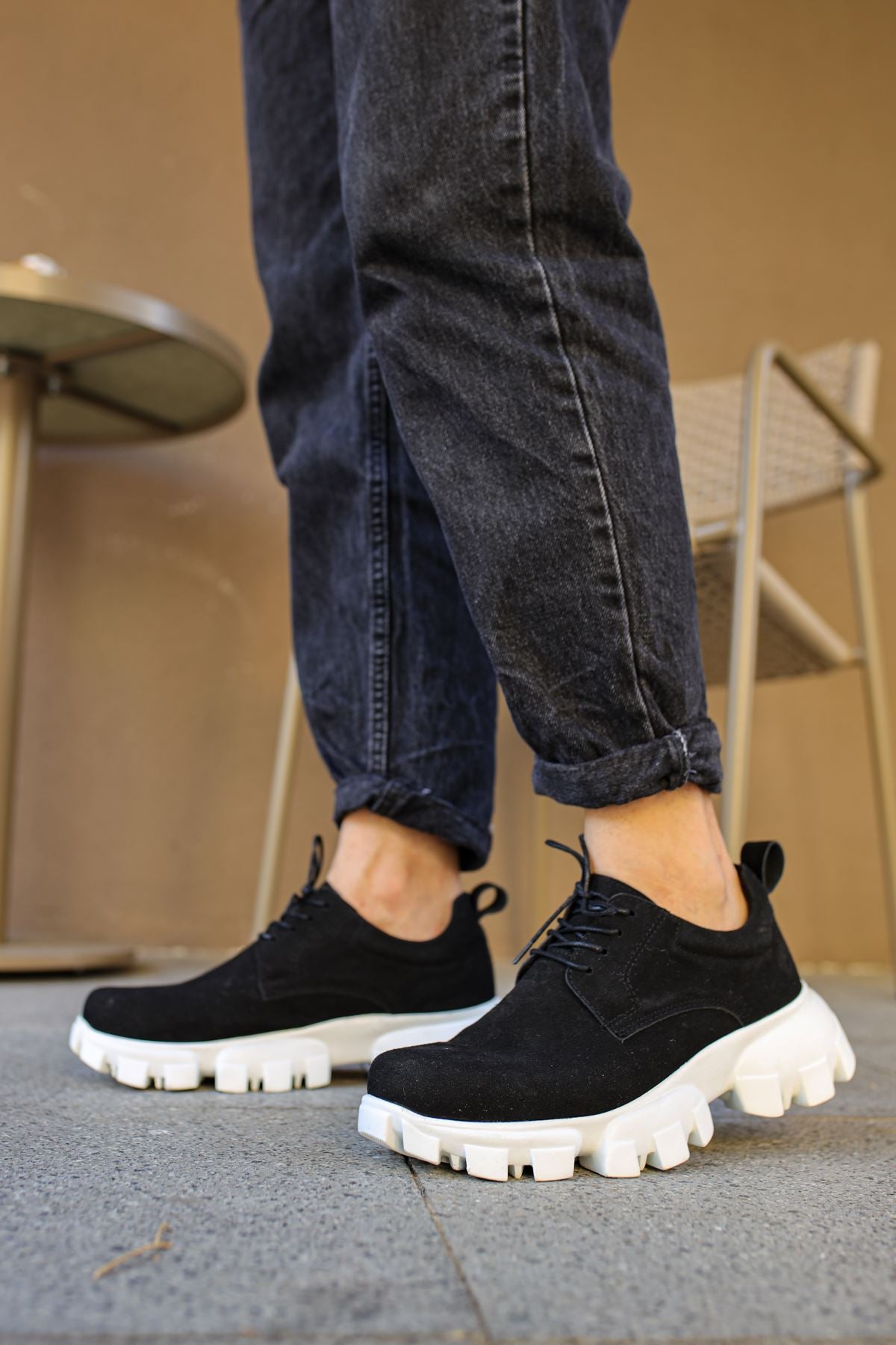 CH093 Suede BT Men's-Unisex Shoes BLACK - STREET MODE ™