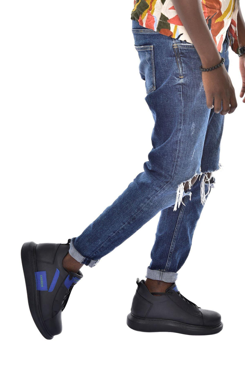 CH131 men's shoes sneakers Garni ST BLACK/SAX BLUE - STREET MODE ™
