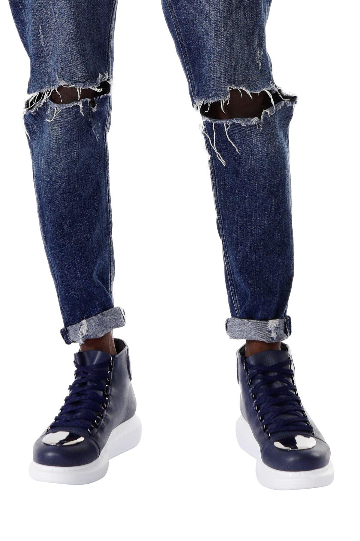 CH267 Men's shoes sneakers Boots BLUE - STREET MODE ™