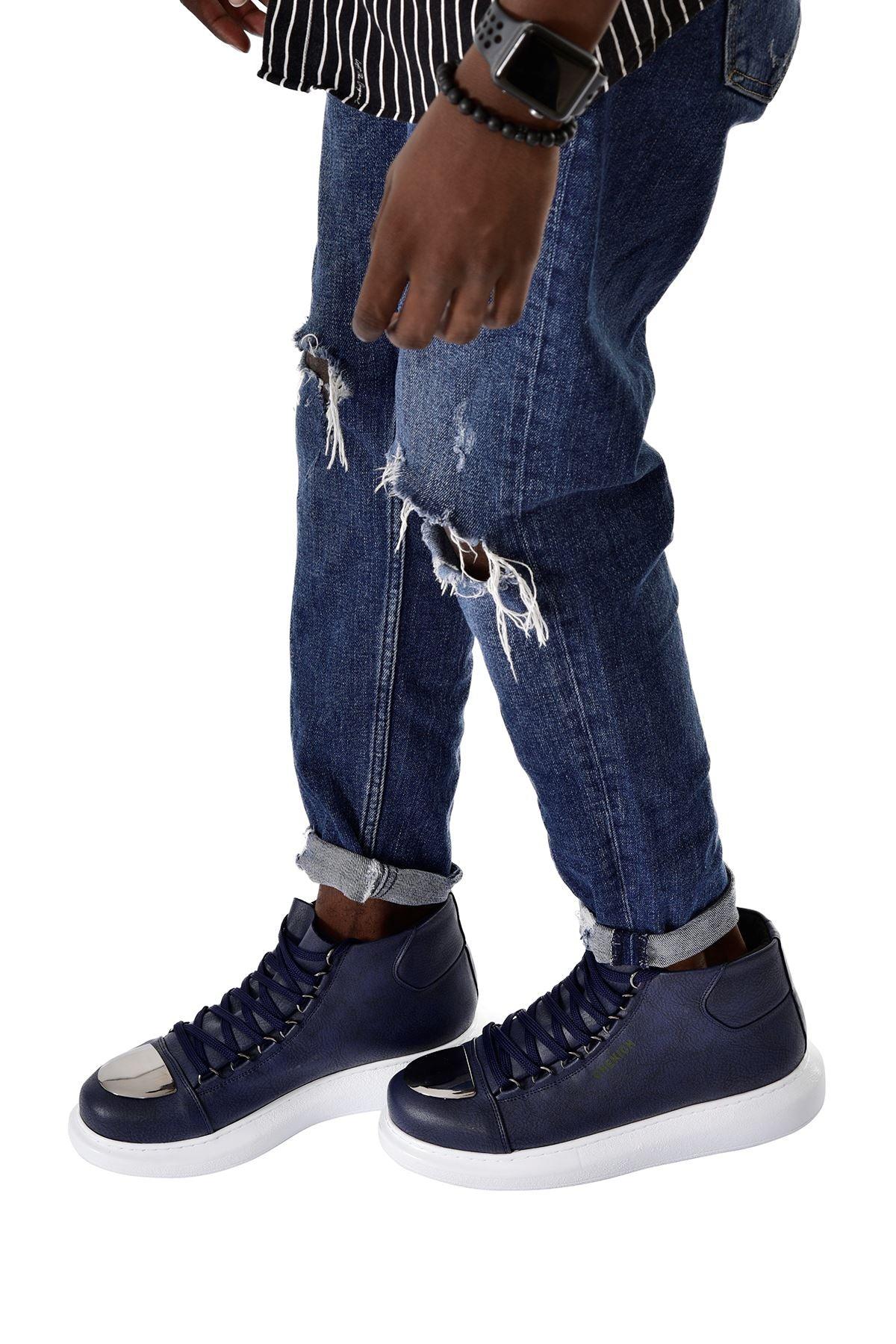 CH267 Men's shoes sneakers Boots BLUE - STREET MODE ™