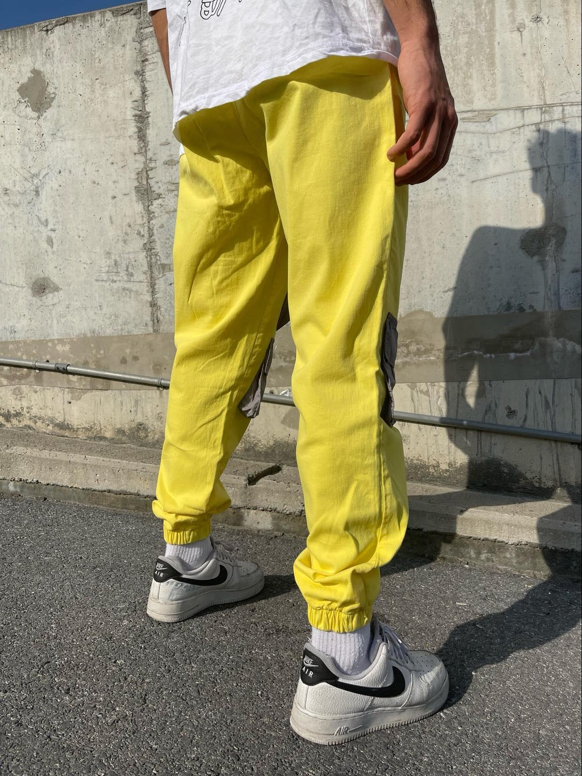 Elasticated Bomber Pocket Parachute yellow Pants - STREET MODE ™