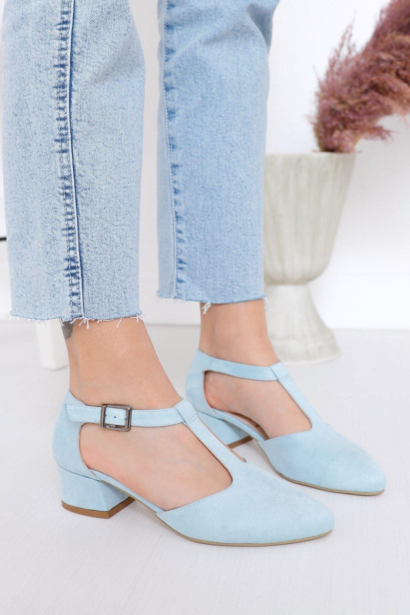 Jane Heels Baby Blue Suede Shoes - STREET MODE ™