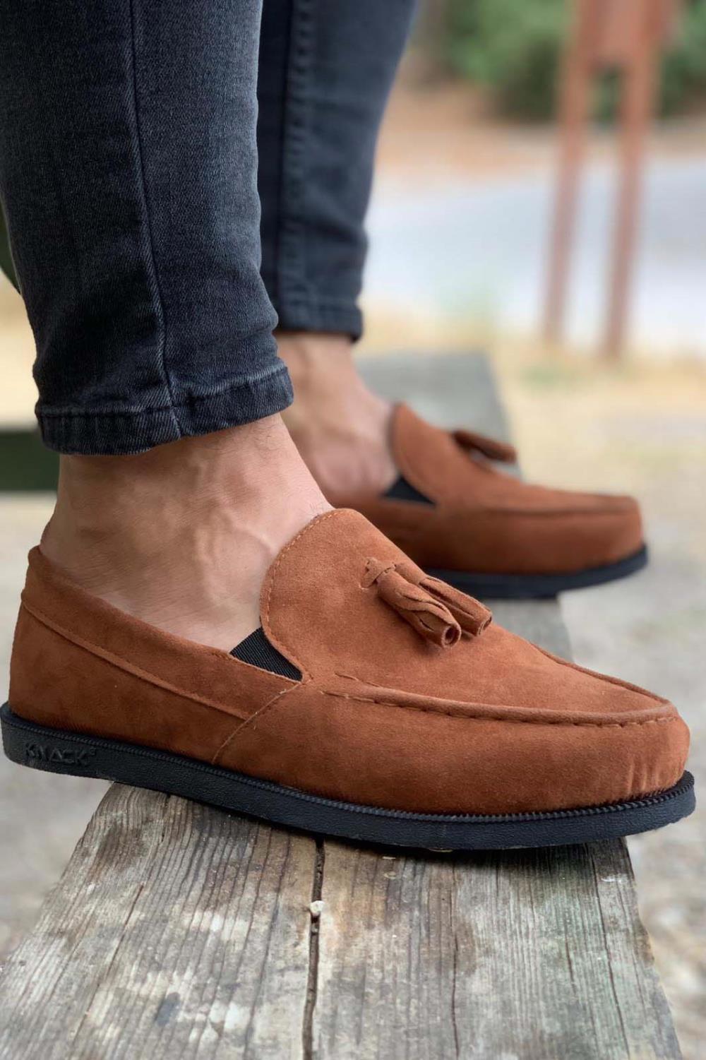Men's Sneaker Loafer Men's Classic Shoes 007 Brown - STREET MODE ™