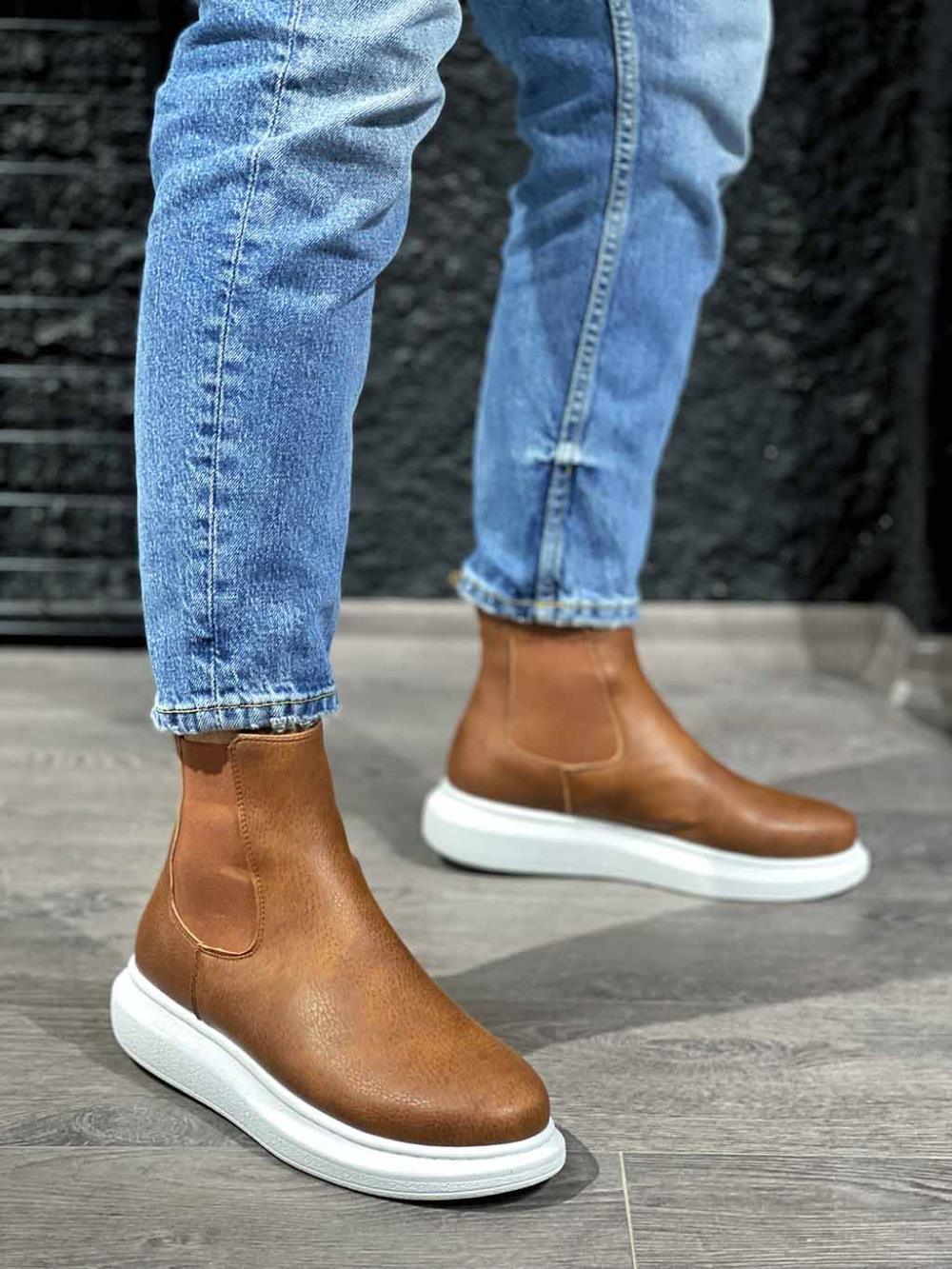 Men's Boots Shoes 111 Tan - STREET MODE ™