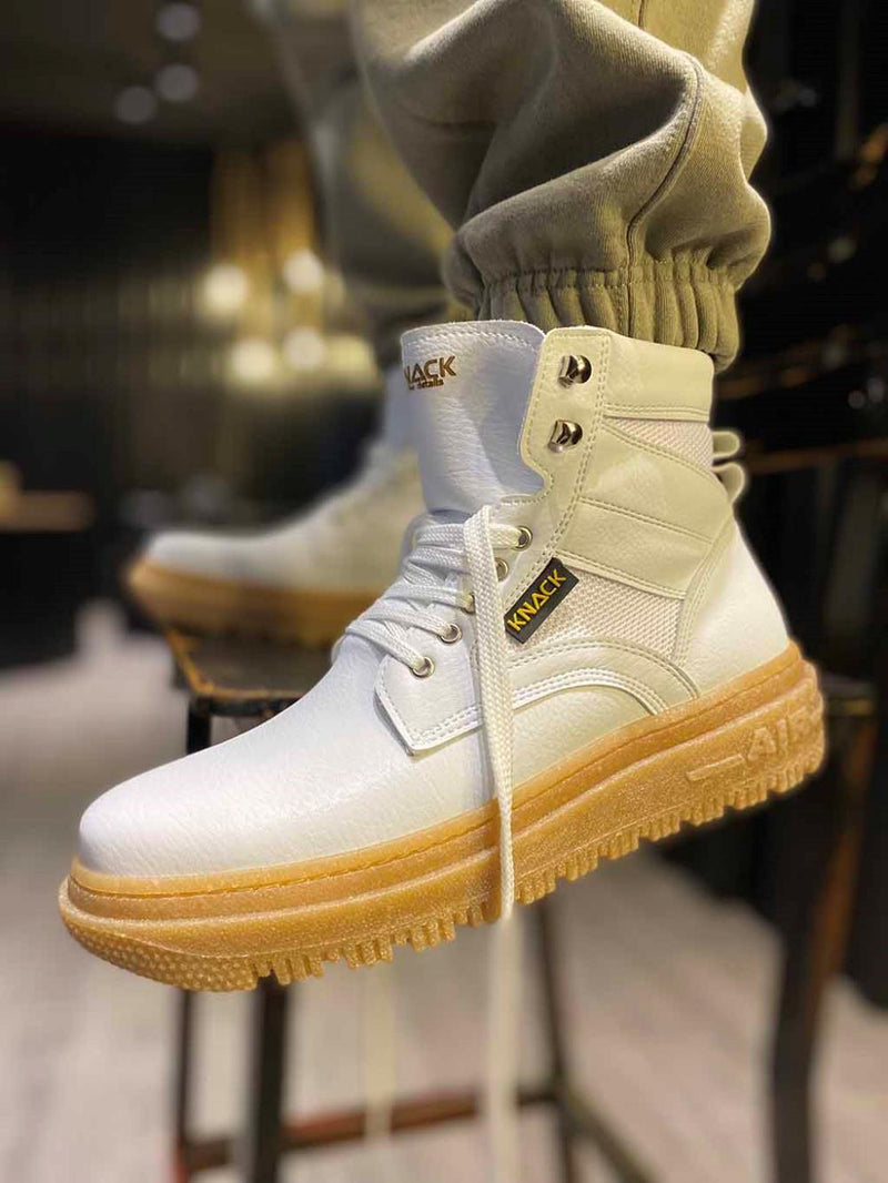 High Sole Boots 230 White - STREET MODE ™