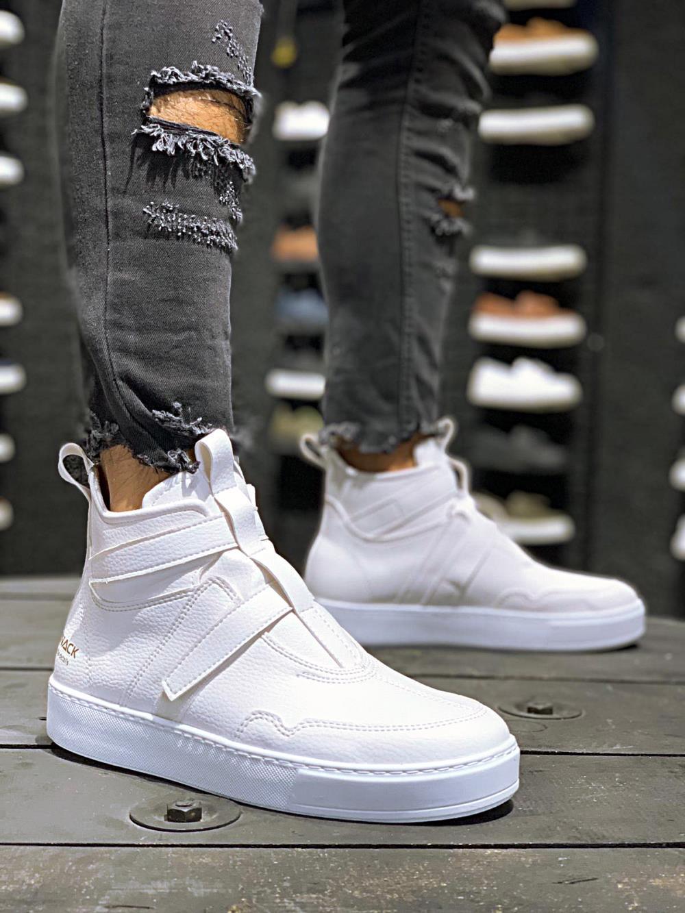 Men's Casual Sneaker Sport Boots 033 White - STREET MODE ™