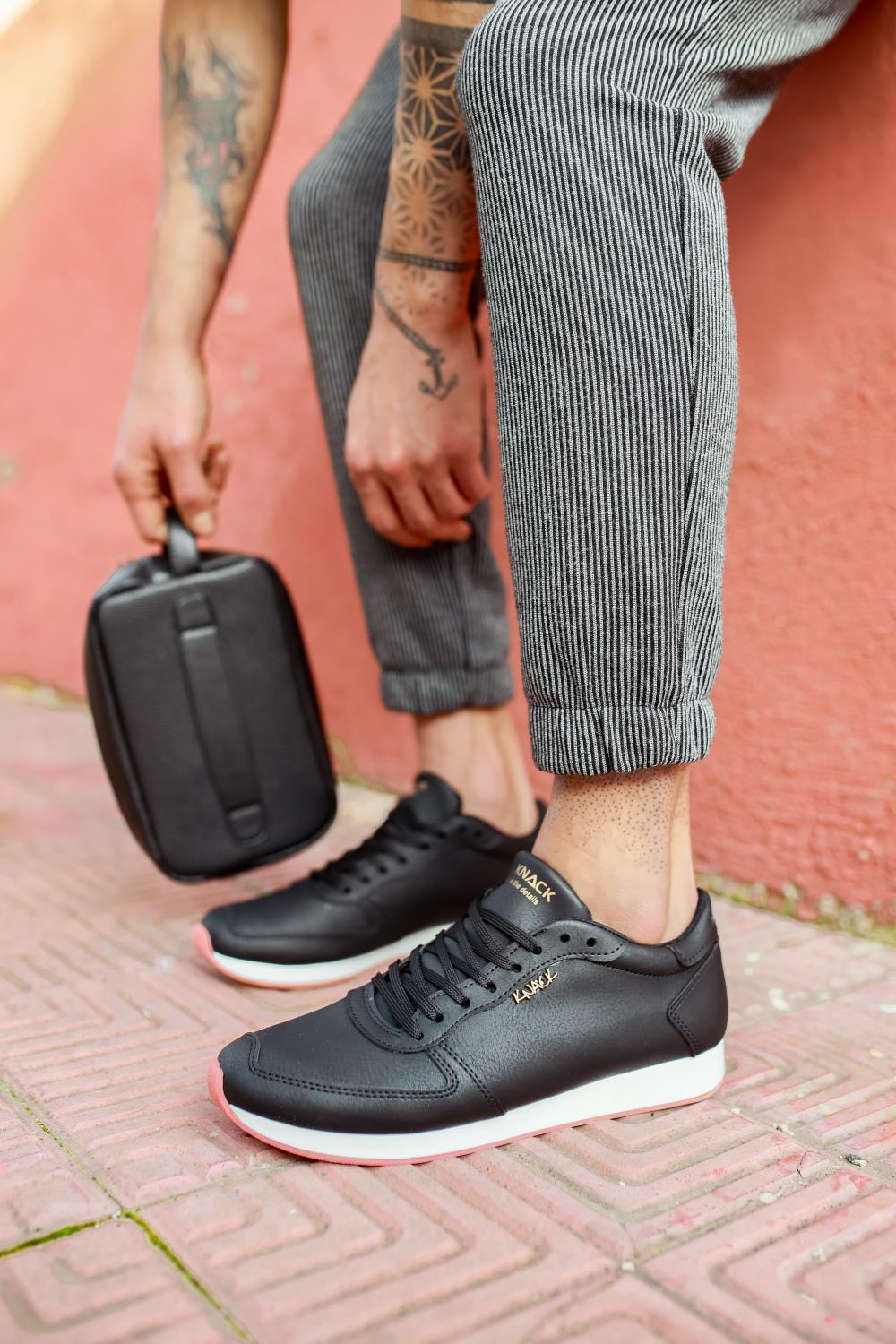 Men's Daily Sneaker Shoes 002 Black - STREET MODE ™