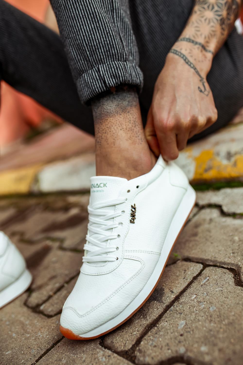 Men's Daily Sneaker Shoes 002 White - STREET MODE ™