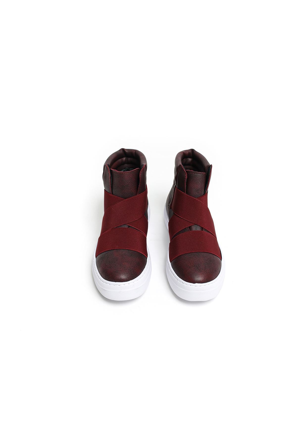 CH023 Men's Banded Red-White Sole Casual Sneaker Boots - STREET MODE ™