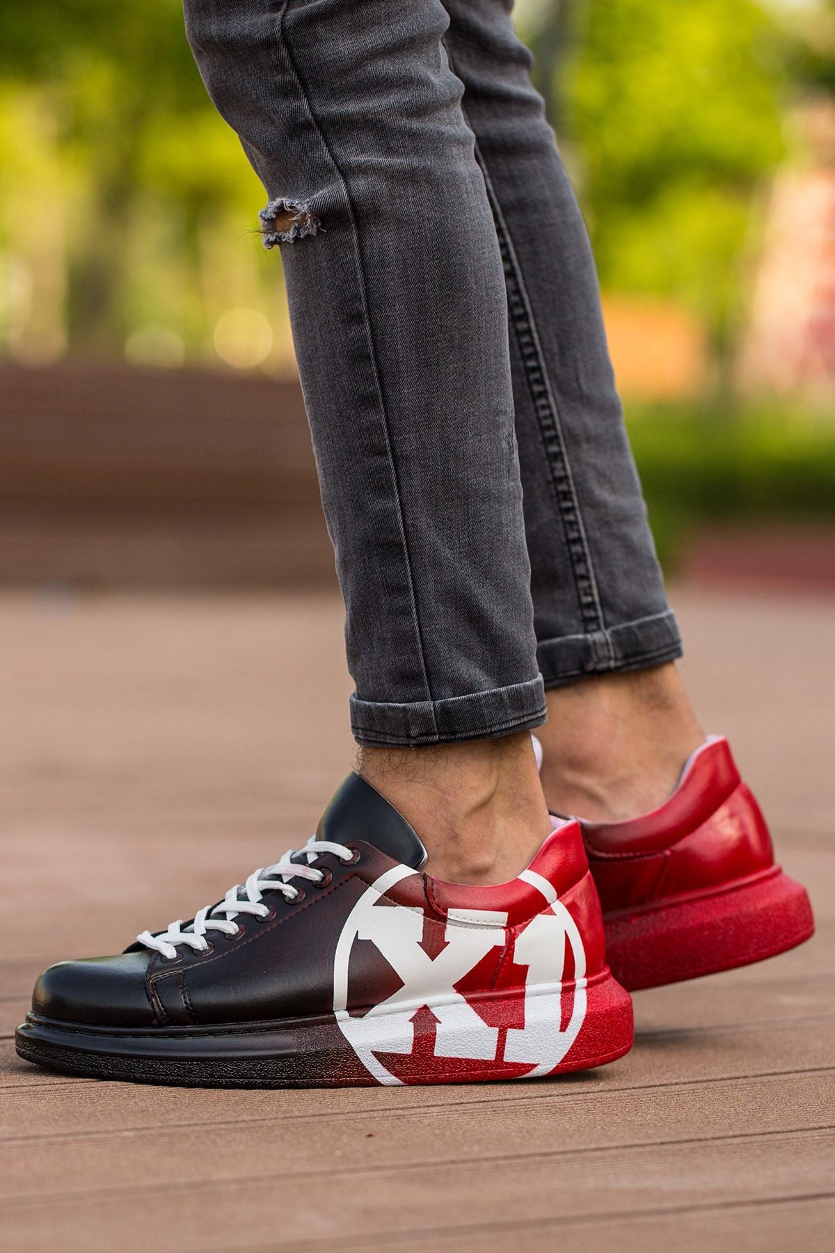 CH254 Men's Unisex Black-Red Casual Sneaker Sports Shoes - STREET MODE ™
