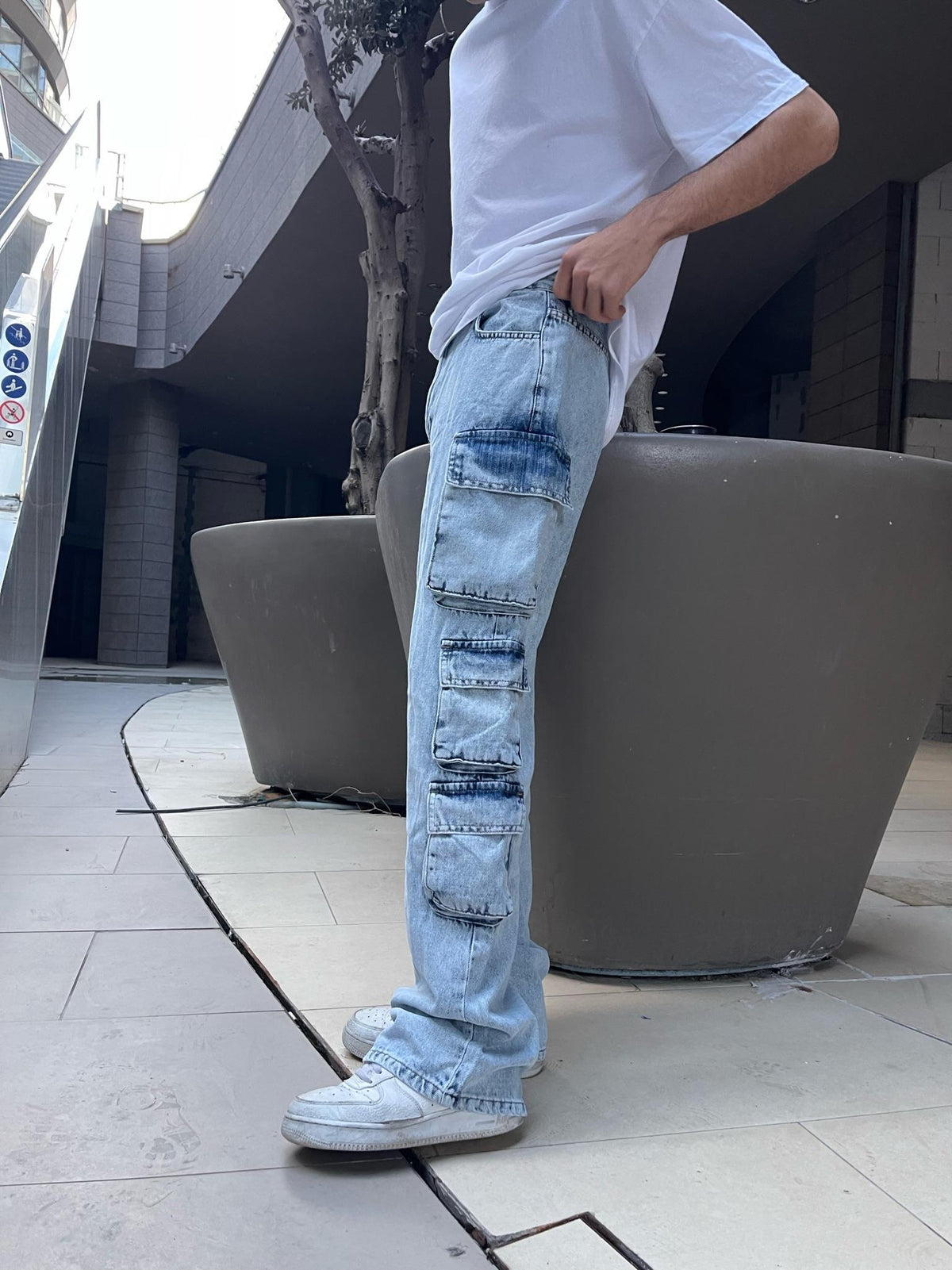 Premium Mix Pocket Cargo Men's Jeans Blue - STREET MODE ™
