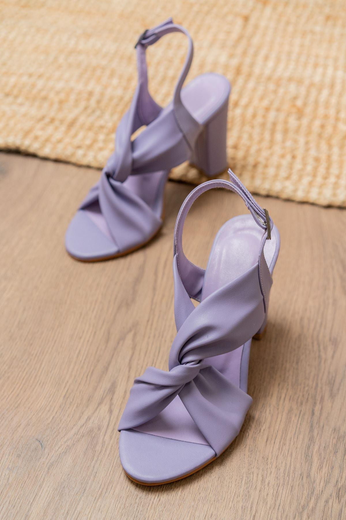 Serafima Lilac Skin High Heels Women's Shoes - STREET MODE ™