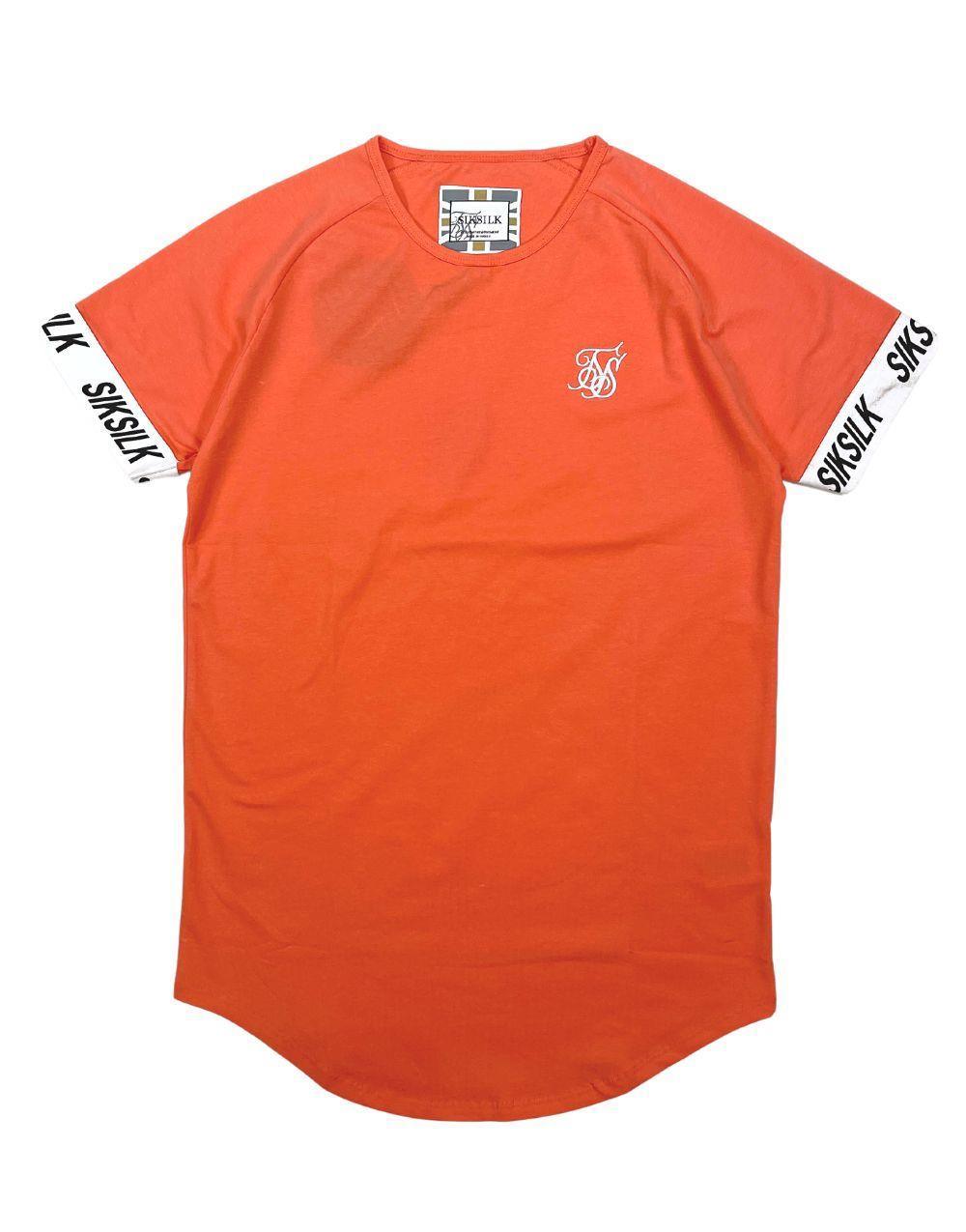 SikSilk Orange Tech Tee Men's T-Shirt - STREET MODE ™