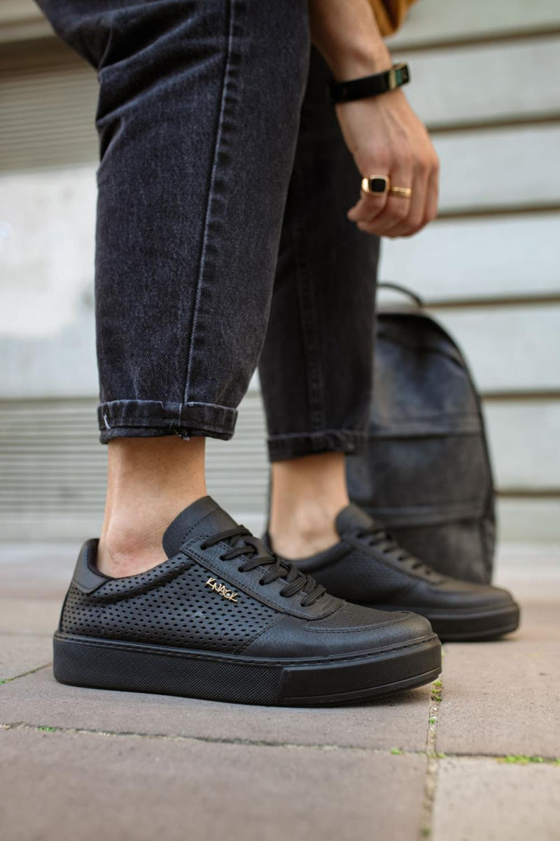 Mens Sneaker  Casual Sneaker Shoes 011 Full Black - STREET MODE ™