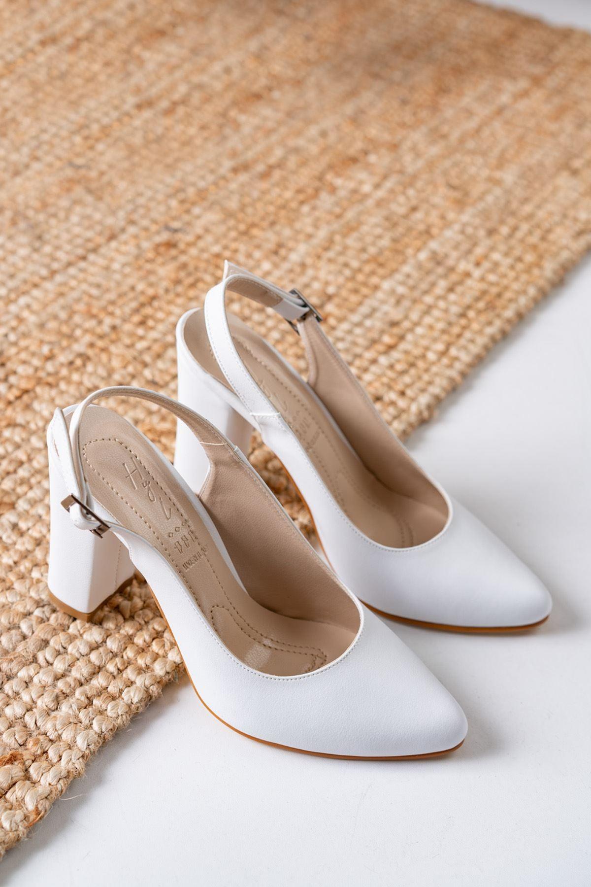 Vera White Skin High Heels Women's Shoes - STREET MODE ™
