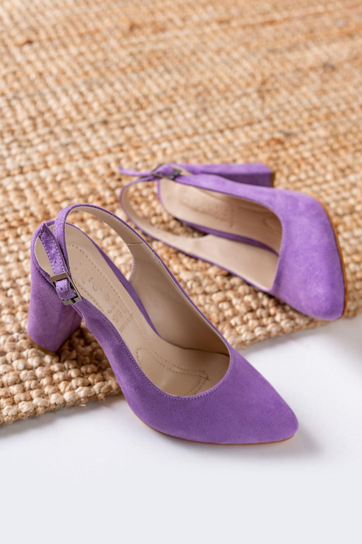 Vera Lilac Suede High Heels Women's Shoes - STREET MODE ™